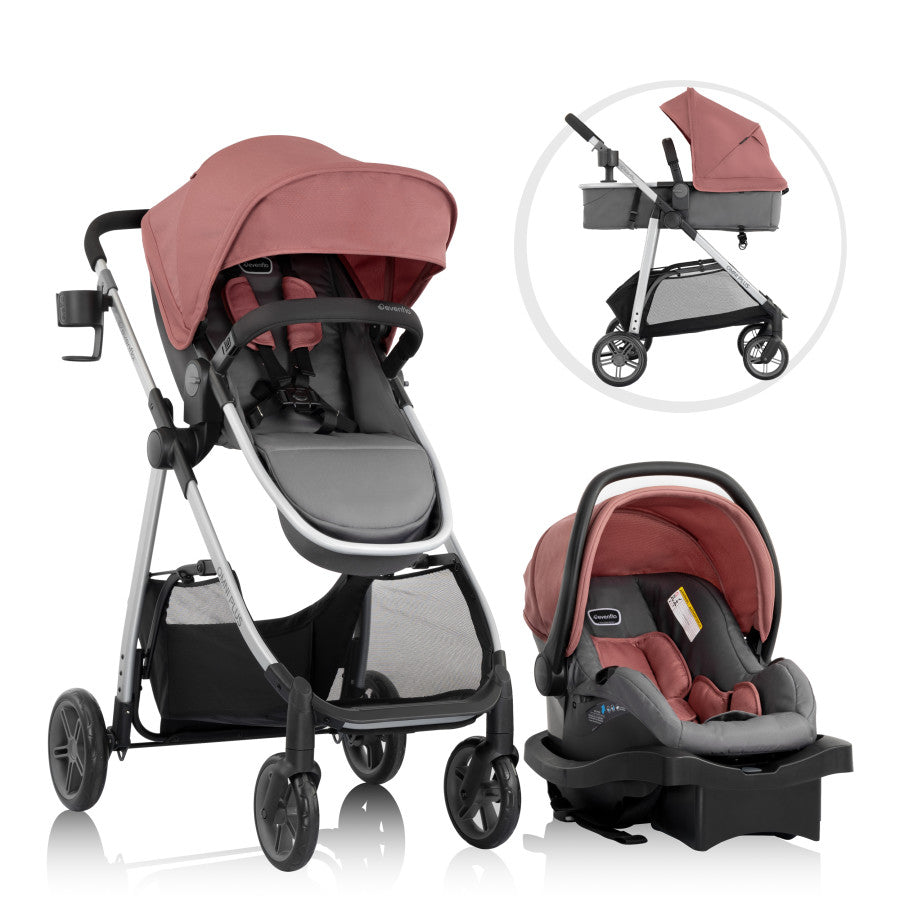 Evenflo Omni Plus Travel System With LiteMax Sport Rear-Facing Infant Car Seat - Modular Convenience For Families