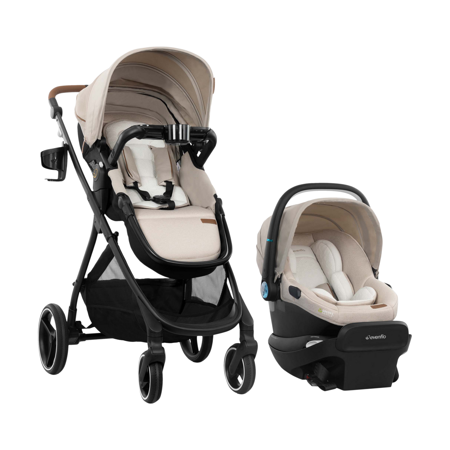 Evenflo Shyft Intuiti+ Travel System featuring Revolve180 LiteMax NXT with SensorySoothe