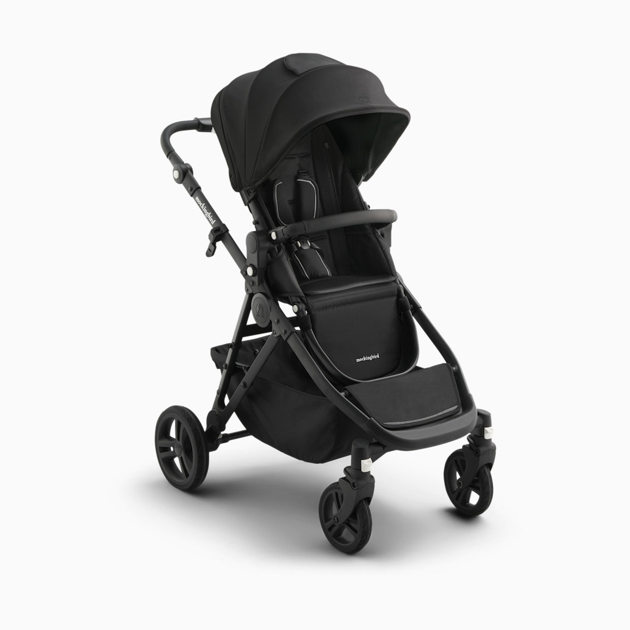 Mockingbird Single-to-Double Stroller 3 Point 0 - Birth to Toddler With Lie-Flat Bassinet and Forty Car Seat Adapters
