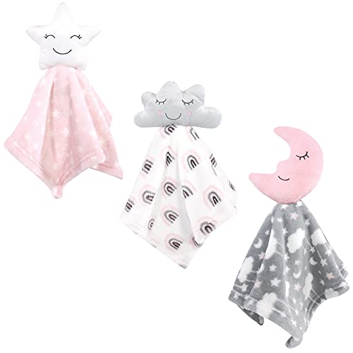 17800 Unisex Baby Animal Face Plush Security Blanket 35.6 x 35.6 cm
