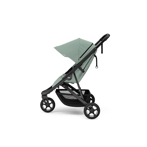 Thule Spring 2 single child stroller with ventilated canopy, adjustable handlebar, compact fold, lightweight and maneuverable.