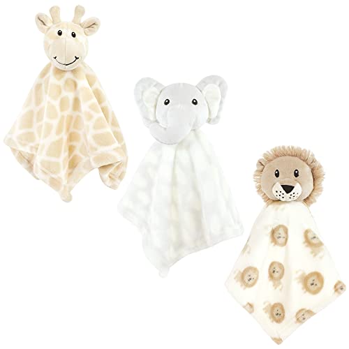 17800 Unisex Baby Animal Face Plush Security Blanket 35.6 x 35.6 cm