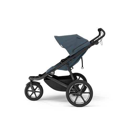 Thule Urban Glide 3 single child stroller with full suspension, air-filled tires, upright seat, adjustable recline, and built-in legrest.