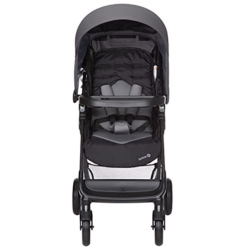 Safety 1st Smooth Ride travel system stroller with OnBoard FLX infant car seat, large canopy, foldable design, and ample storage.