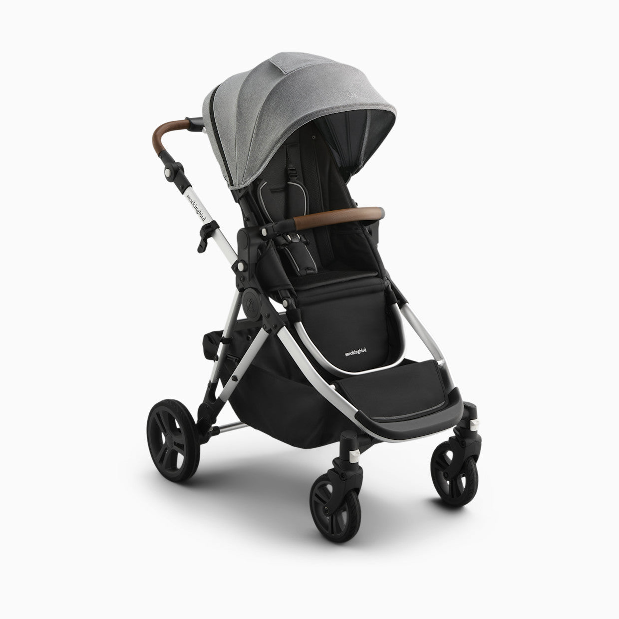 Mockingbird Single-to-Double Stroller 3 Point 0 - Birth to Toddler With Lie-Flat Bassinet and Forty Car Seat Adapters