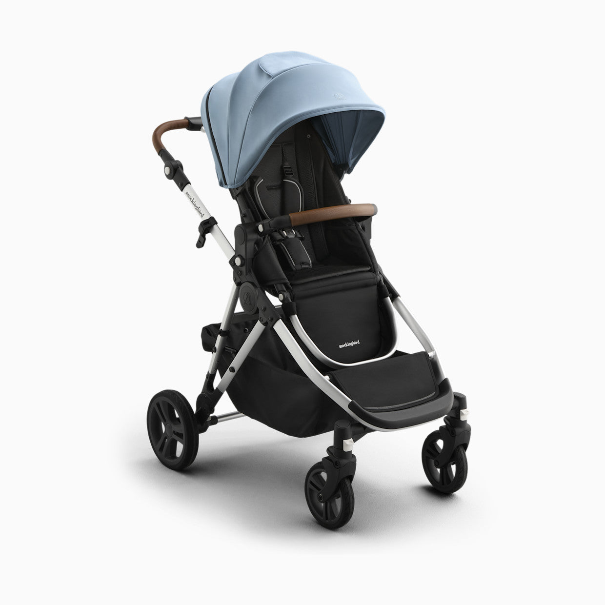 Mockingbird Single-to-Double Stroller 3 Point 0 - Birth to Toddler With Lie-Flat Bassinet and Forty Car Seat Adapters