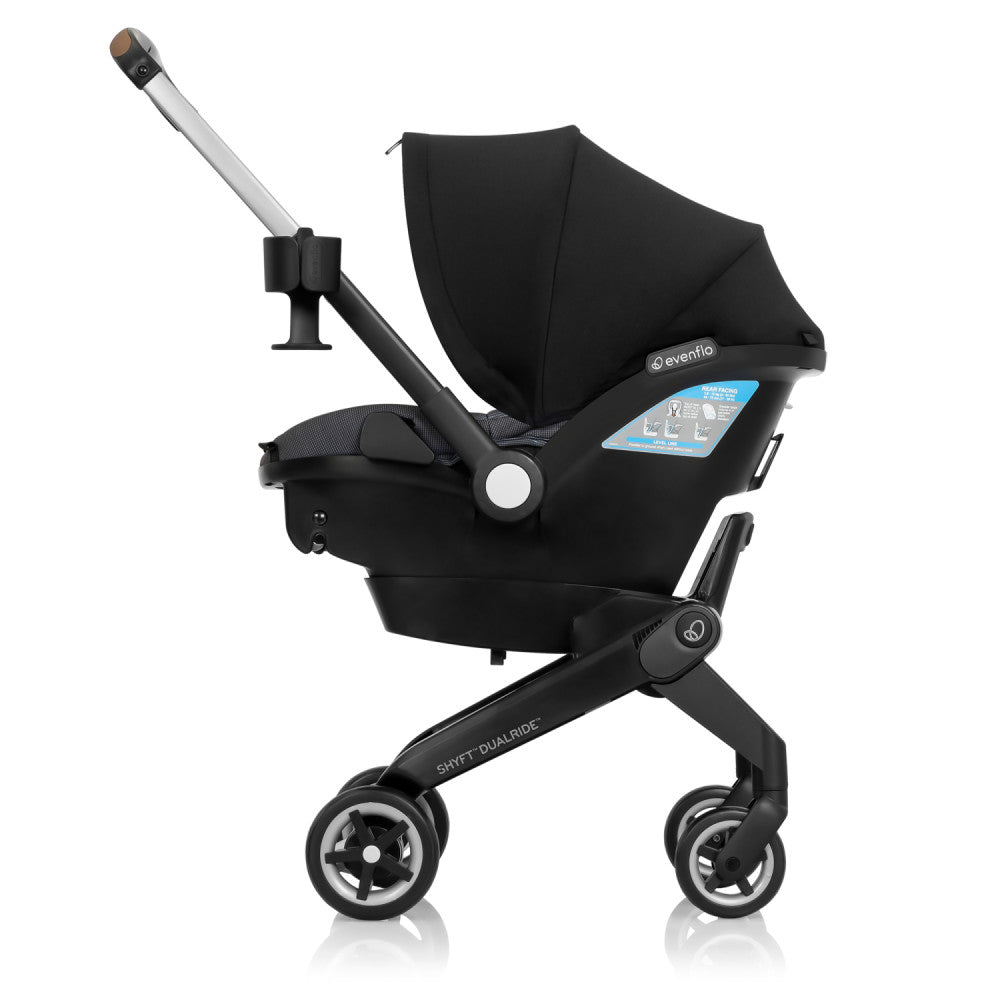 Evenflo Shyft DualRide w/ Carryall Storage Infant Car Seat + Stroller