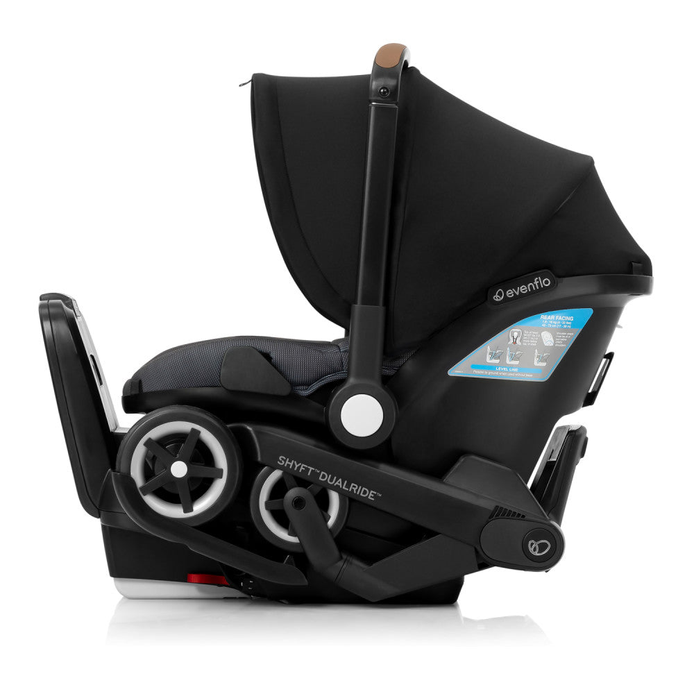 Evenflo Shyft DualRide w/ Carryall Storage Infant Car Seat + Stroller