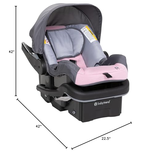 Baby Trend Passport cargo stroller with pink bamboo infant car seat, EZ-Lift Plus feature, designed for travel and convenience