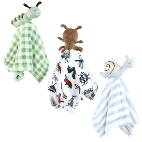 17800 Unisex Baby Animal Face Plush Security Blanket 35.6 x 35.6 cm