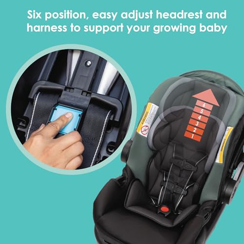 Baby Trend EZ Ride Travel System With EZ Lift Infant Car Seat Dash Pink One Hand Fold All Terrain Wheels