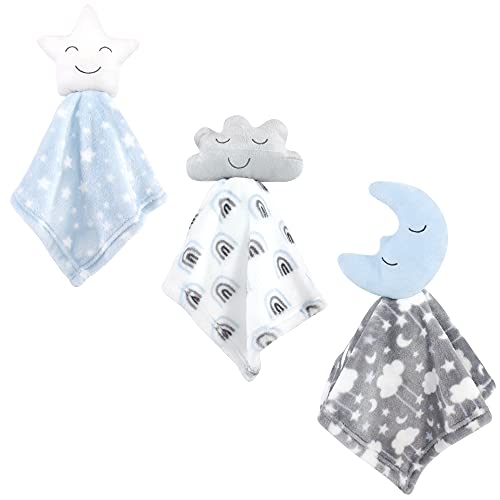 17800 Unisex Baby Animal Face Plush Security Blanket 35.6 x 35.6 cm