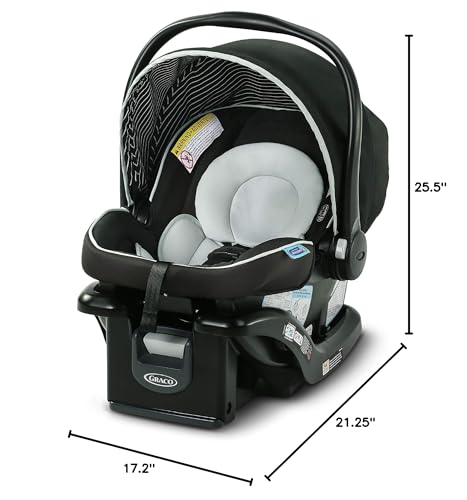 Graco SnugRide Lite LX Infant Car Seat Lightweight Rear Facing For Babies 4 To 30 Lb With Four Position Base LATCH