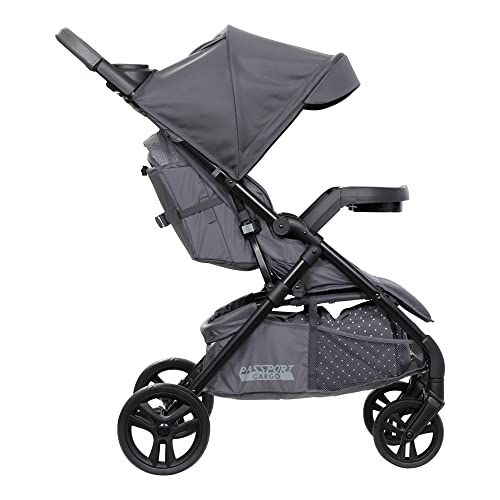 Baby Trend Passport cargo stroller with EZ-Lift infant car seat in pink bamboo, featuring adjustable handle and durable wheels.