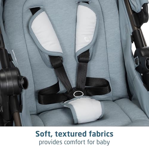 Maxi-Cosi Zelia Luxe 5-in-1 modular travel system with stroller, car seat, and accessories, designed for versatile baby travel.