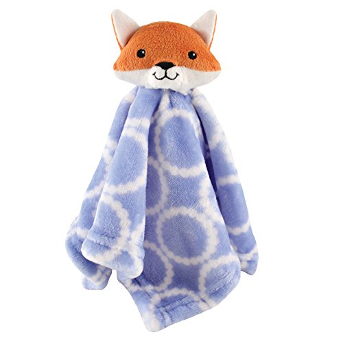 17800 Unisex Baby Animal Face Plush Security Blanket 35.6 x 35.6 cm