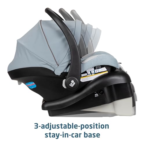 Maxi-Cosi Zelia Luxe 5-in-1 modular travel system with stroller and car seat for versatile baby travel, shown with accessories and seat.