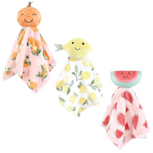 17800 Unisex Baby Animal Face Plush Security Blanket 35.6 x 35.6 cm
