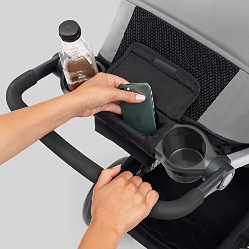 Chicco Bravo 3-in-1 travel system with quick-fold stroller, KeyFit 30 infant car seat, and base in Camden/Black color setup
