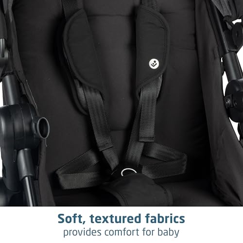 Maxi-Cosi Zelia Luxe 5-in-1 modular travel system with stroller, car seat, and accessories in stylish fabric.