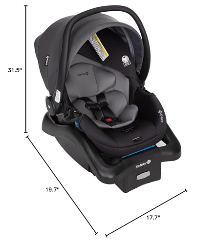 Safety 1st Smooth Ride travel system stroller with OnBoard FLX infant car seat, large canopy, foldable design, and ample storage.
