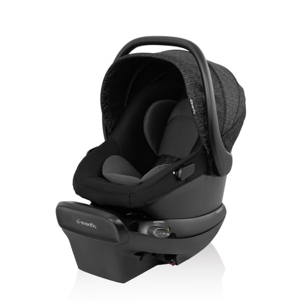 Evenflo Shyft Intuiti travel system with Revolve180 LiteMax NXT infant car seat in Fossil Gray, lightweight preemie and infant travel setup