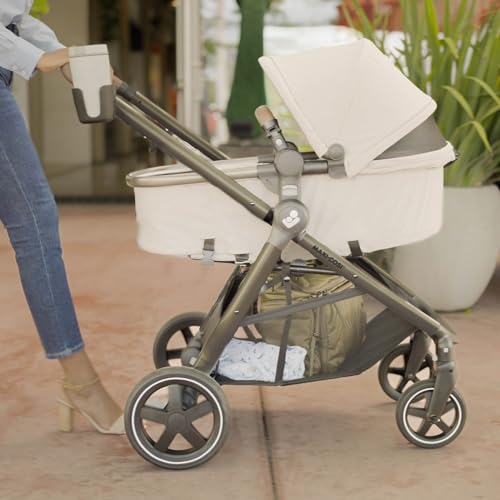 Maxi-Cosi Zelia™ Luxe 5-in-1 modular travel system with stroller, car seat, and versatile components for baby travel.
