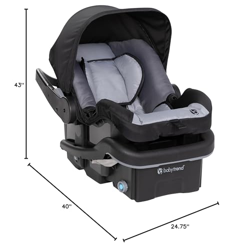 Baby Trend Passport 6-in-1 modular stroller travel system with Dash Black infant car seat and EZ-Lift™ Plus in a side view.