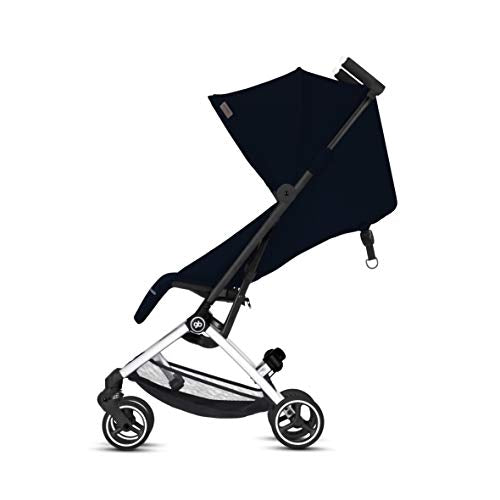 My Store gb Pockit+ All-Terrain lightweight travel stroller with canopy and reclining seat in velvet black, compact and easy to carry.