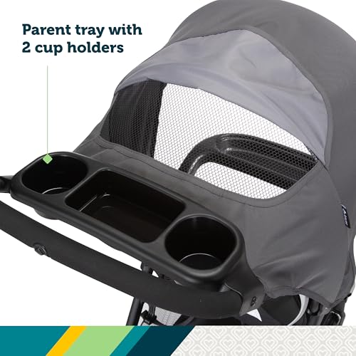 Safety 1st Smooth Ride travel system stroller with OnBoard FLX infant car seat, large canopy, foldable design, suitable for newborns to toddlers