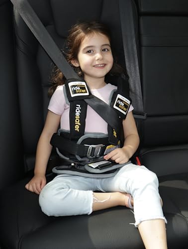 RideSafer Portable Car Seat Small Black Lightweight For Travel And Everyday Child Safety