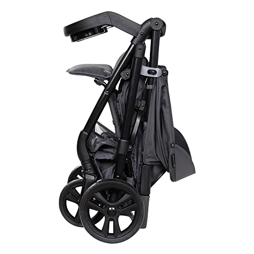 Pink Bamboo Baby Trend Passport cargo stroller with EZ-Lift Plus infant car seat, featuring a compact travel system for infants.