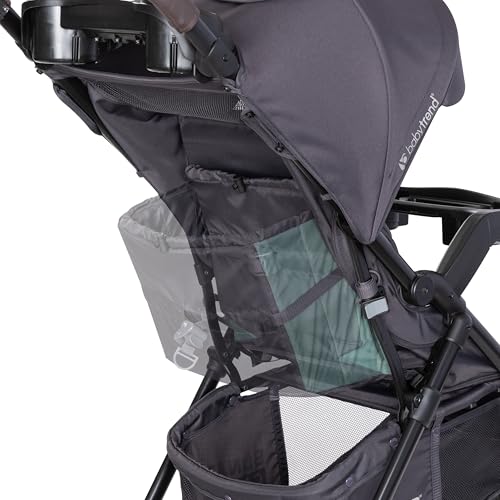 Baby Trend Passport Cargo Stroller with EZ-Lift Plus infant car seat in pink bamboo, featuring a compact travel system for babies.