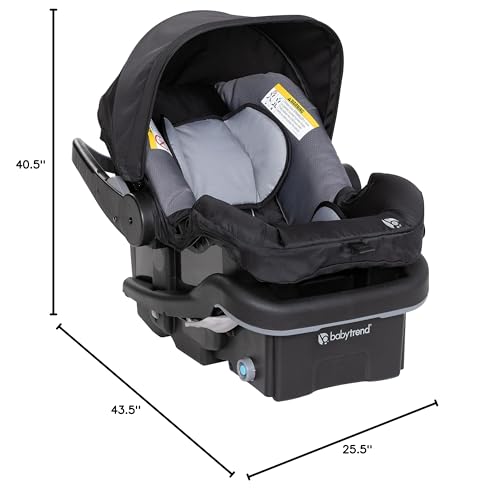Baby Trend Passport cargo stroller with EZ-Lift Plus infant car seat in pink bamboo, featuring adjustable handle and sturdy wheels.