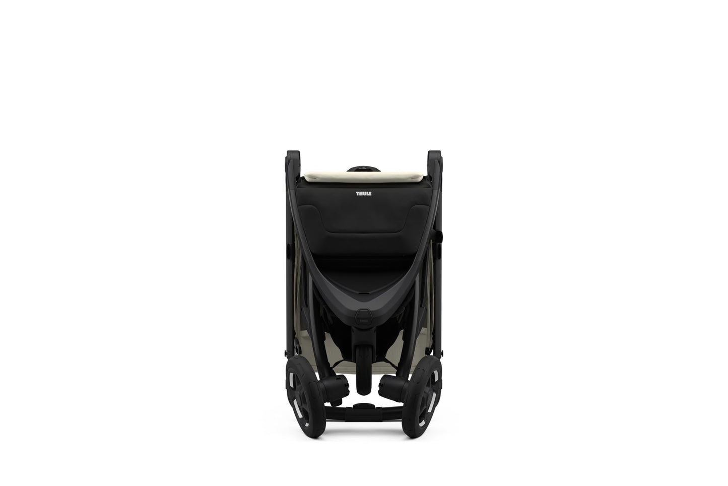 Thule Spring 2 single child stroller with ventilated canopy, adjustable handlebar, lightweight frame, compact fold, and maneuverable design.