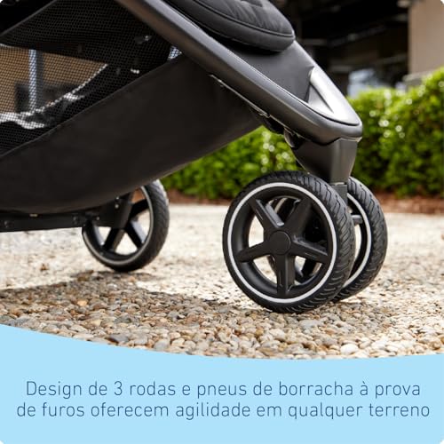 Graco Outpace LX all-terrain 3-wheel baby stroller with rubber tires, one-hand fold, in-seat suspension, in a travel-friendly design