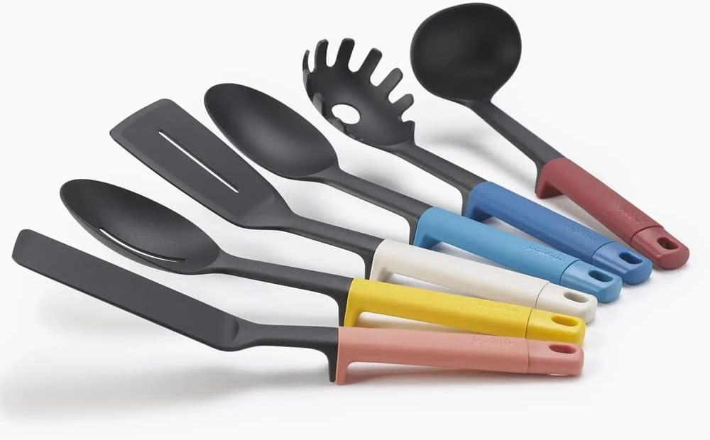 Joseph Joseph Elevate - Kitchen tools & gadgets Carousel 6-Piece Utensil Set with rotating stand, Ergonomic silicone handles, non stick head- Blue Multicolour - View 4