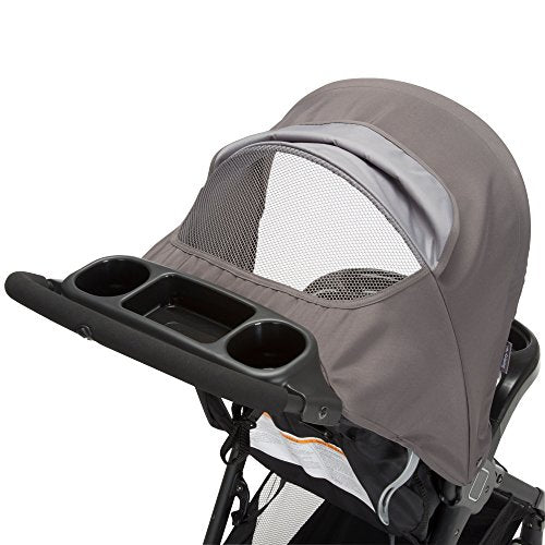 Safety 1st Smooth Ride travel system stroller with OnBoard FLX infant car seat, large canopy, ample storage, foldable, rear-facing.