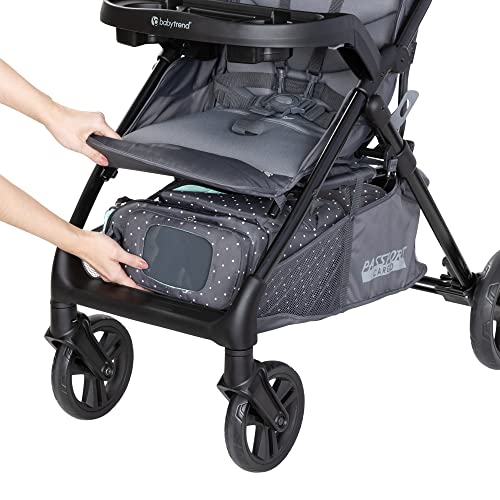 Baby Trend Passport cargo stroller with EZ-Lift Plus infant car seat in pink bamboo, featuring a sleek travel system for infants.