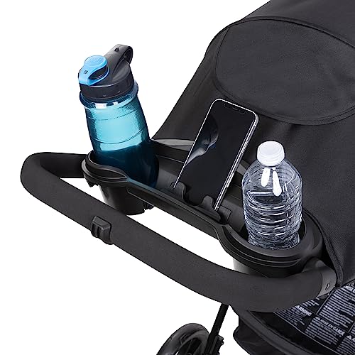 Pink Bamboo Baby Trend Passport Cargo Stroller with EZ-Lift Plus Infant Car Seat, featuring a pink fabric and sturdy frame.
