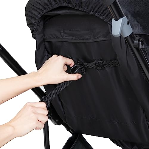 Baby Trend Passport Switch 6-in-1 travel system with EZ-Lift infant car seat in Dash Black, showing stroller and car seat configuration