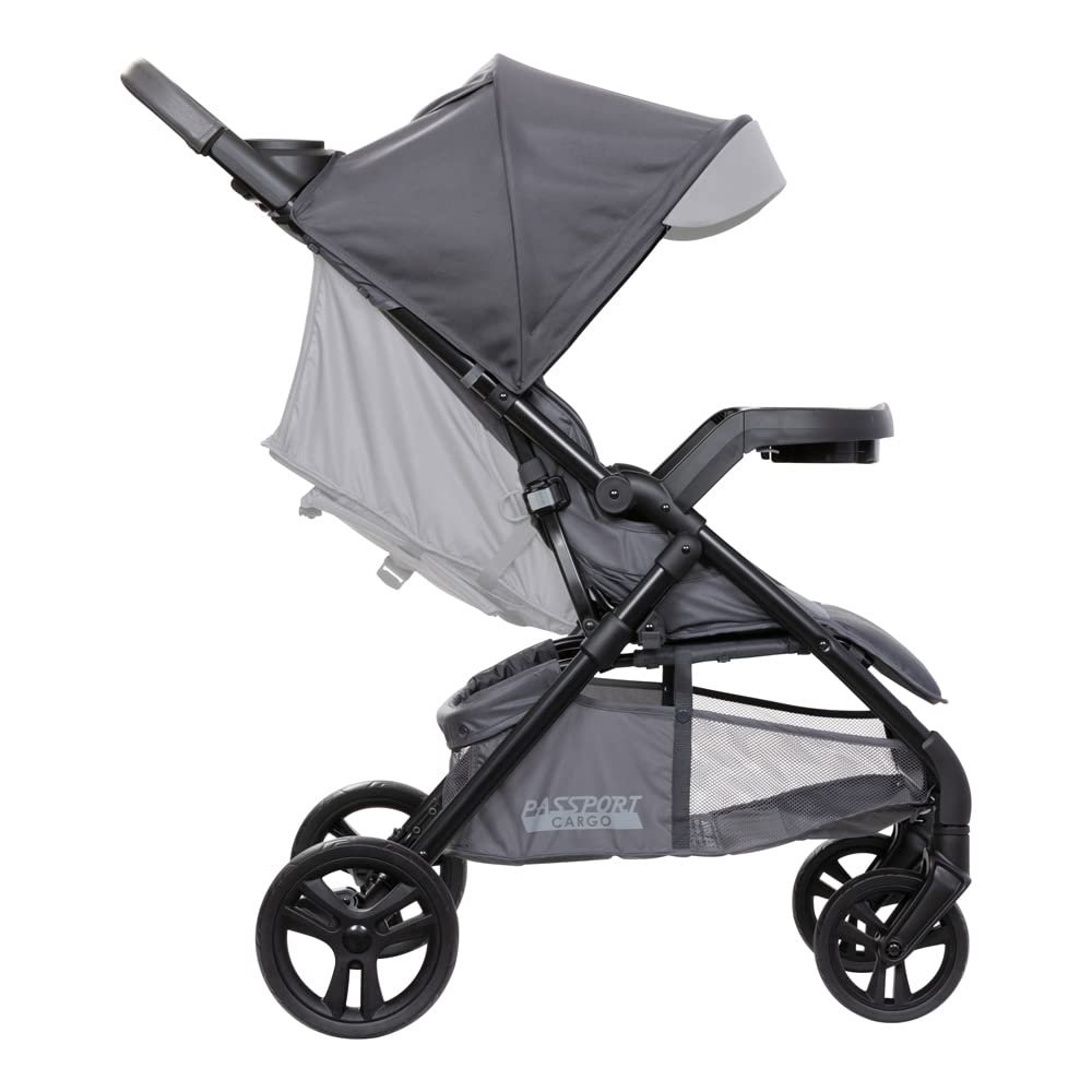 Baby Trend Passport cargo stroller with pink bamboo pattern and EZ-Lift infant car seat, designed for convenient travel and comfort