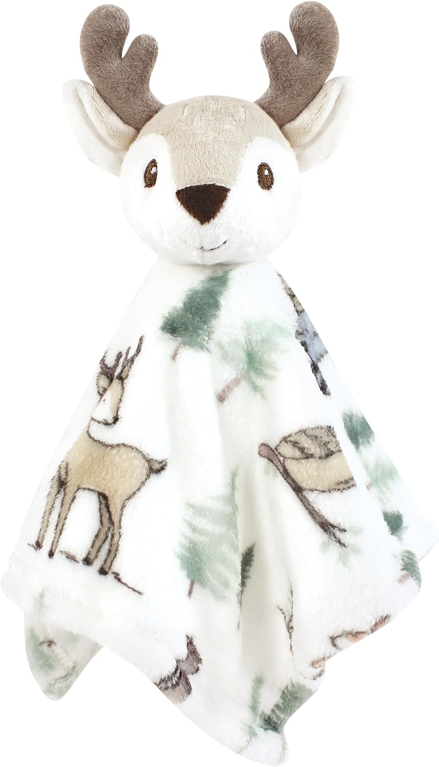 17800 Unisex Baby Animal Face Plush Security Blanket 35.6 x 35.6 cm