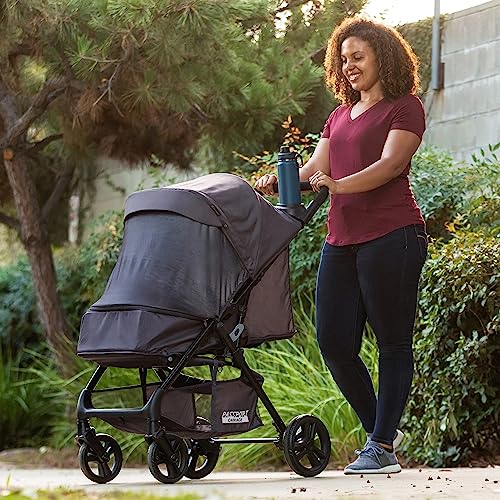 Baby Trend Passport cargo stroller with pink bamboo design and EZ-Lift™ Plus infant car seat for convenient travel and baby comfort