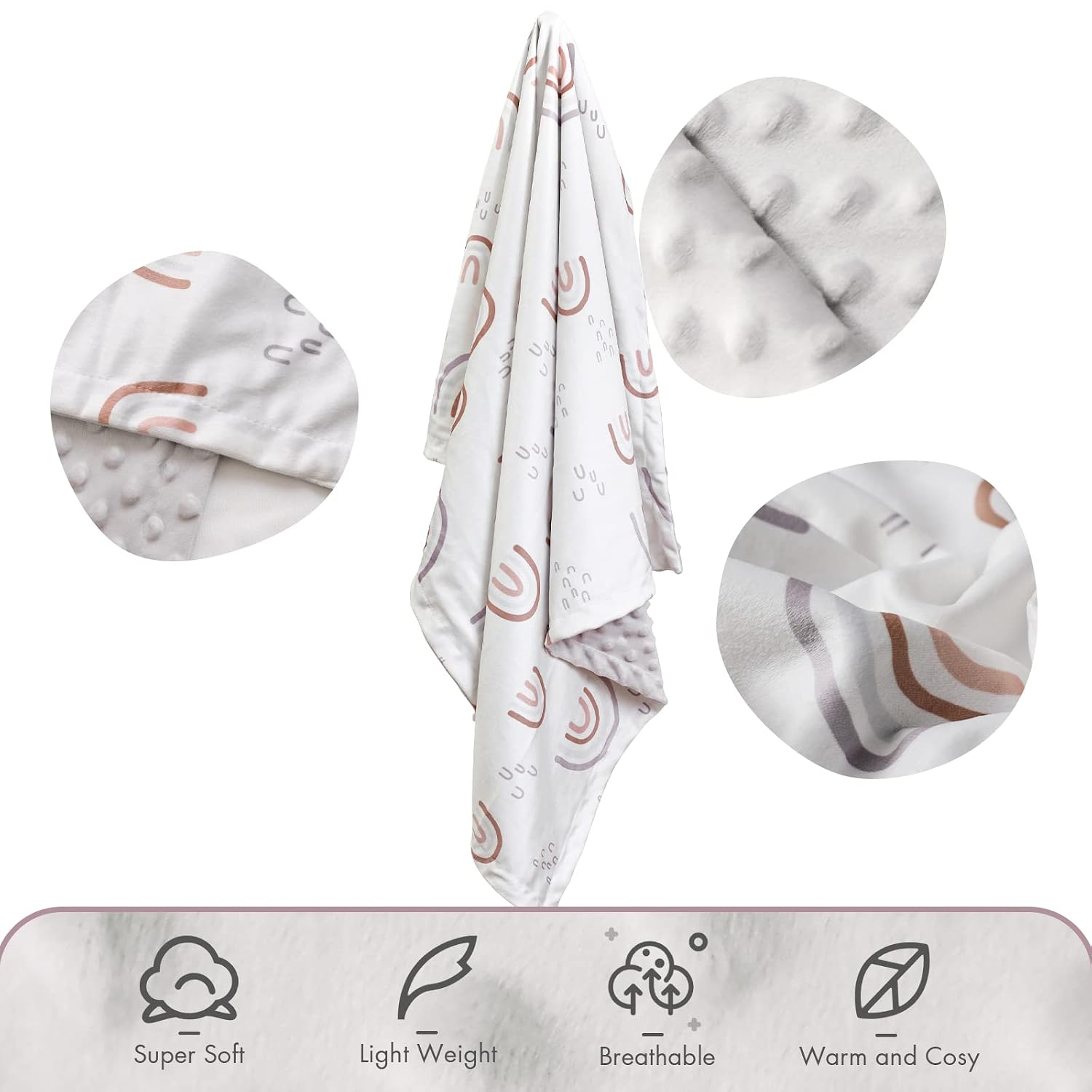 TZ05 Super Soft Minky Nursery Blanket Newborn Unisex 76.2 x 101.6 cm