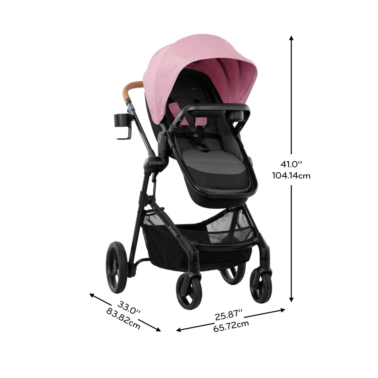Evenflo Pivot NXT travel system with LiteMax NXT infant car seat in Latte Tan, featuring stroller and car seat components.