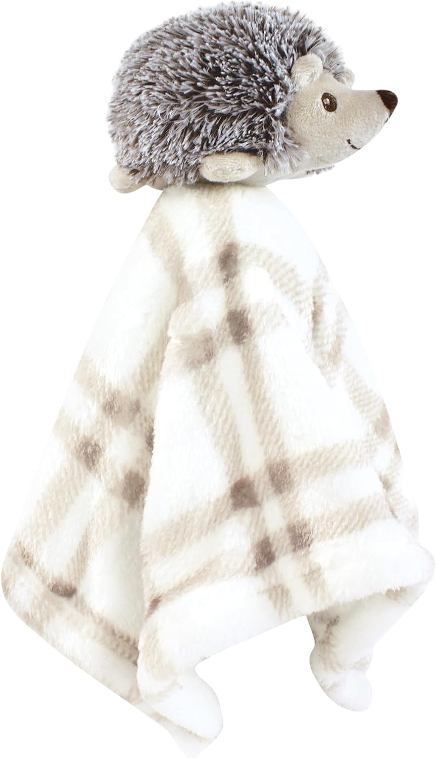 17800 Unisex Baby Animal Face Plush Security Blanket 35.6 x 35.6 cm