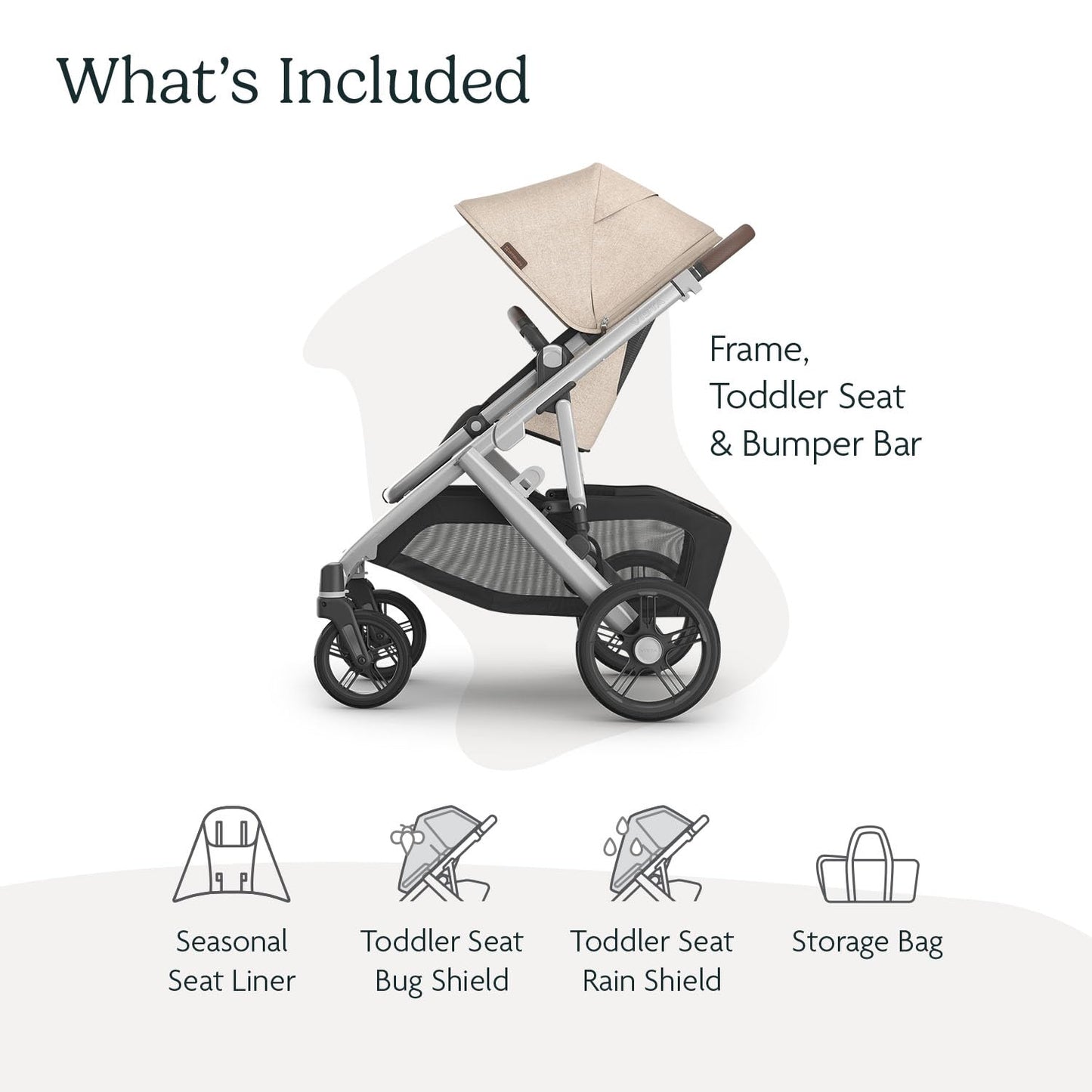 UPPAbaby Vista V3 convertible stroller for baby and toddler, charcoal frame, all-wheel suspension, XL storage basket, travel system compatible