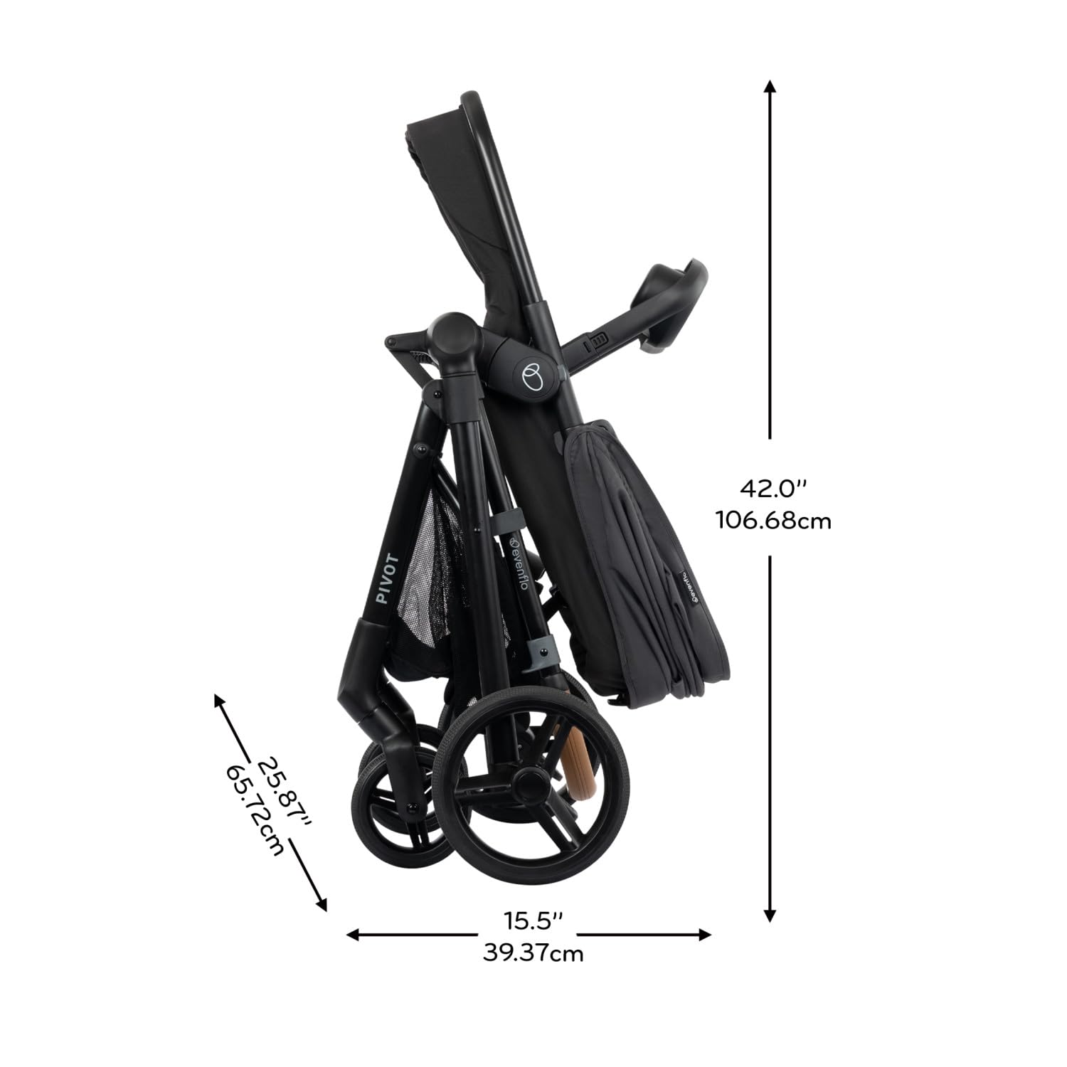 Evenflo Pivot NXT travel system with LiteMax NXT infant car seat in Latte Tan, featuring stroller and car seat components.