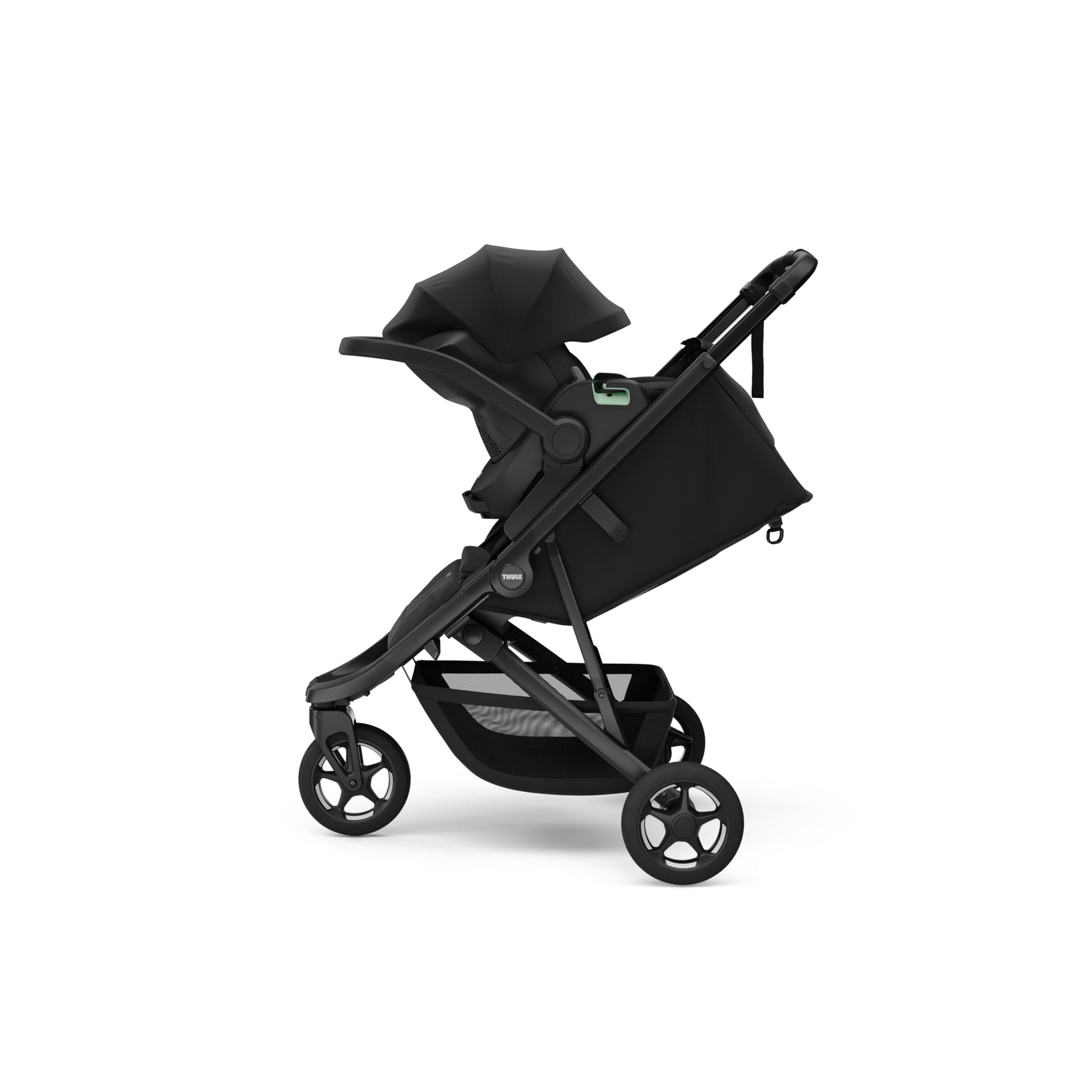 Thule Spring 2 single child stroller with ventilated canopy, adjustable handlebar, compact fold, lightweight and maneuverable design